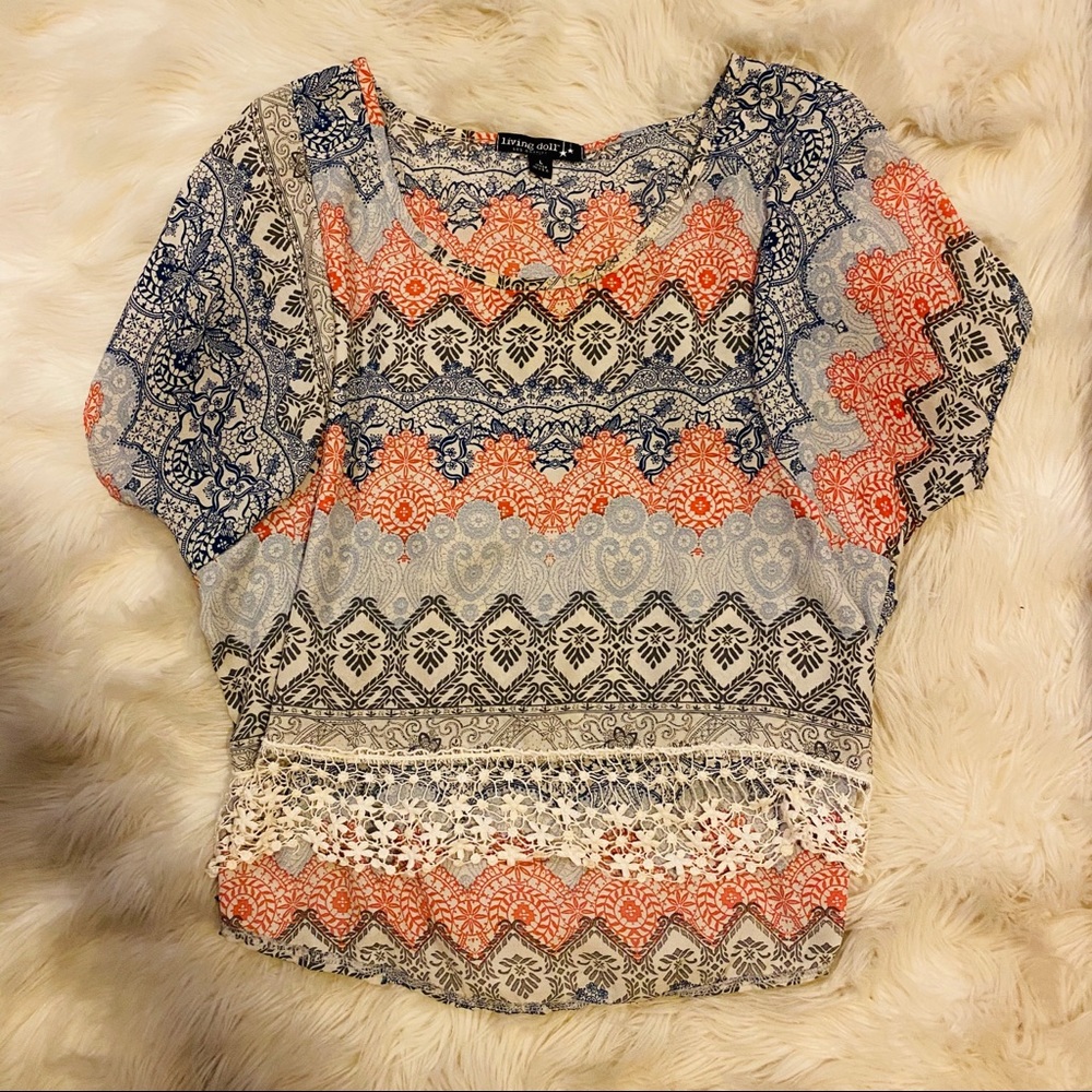 Size L high/low summer shirt